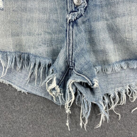 Abercrombie & Fitch Boyfriend Shorts Womens 8 Distressed Denim Low Rise Casual - Picture 5 of 14